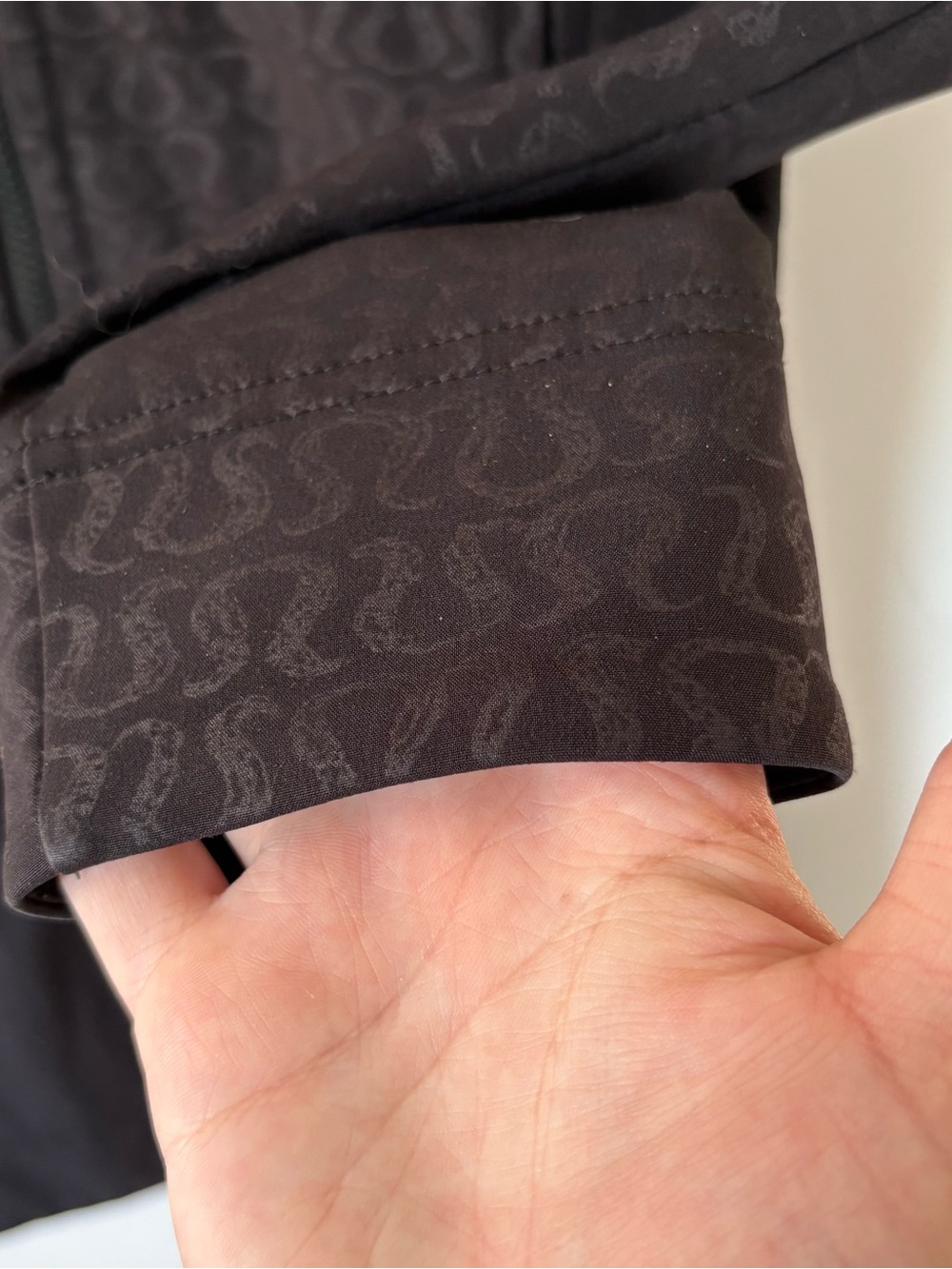Lululemon Vintage Long Hooded Zip Jacket Monogram Om Logo Print Size 2 - Picture 5 of 11
